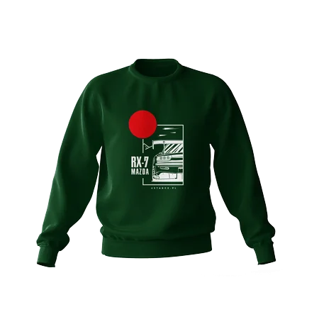 Mazda RX-7 grünes Sweatshirt