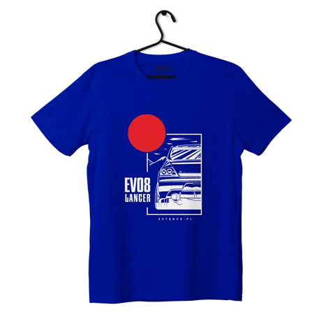 Mitsubishi Lancer EVO8 JDM T-shirt blau