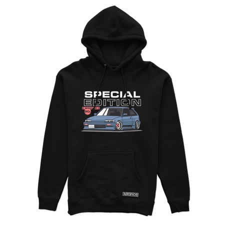 Schwarzer HONDA CIVIC IV SPECIAL 90s Hoodie