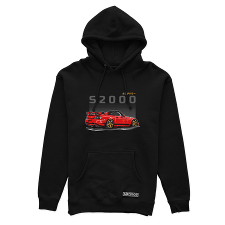 Schwarzer HONDA S2000 Kapuzenpullover