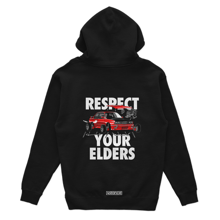 Schwarzer Hoodie RESPECT YOUR ELDERS