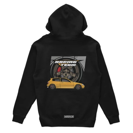 Schwarzer Kapuzenpullover HONDA CIVIC V RACING TEAM