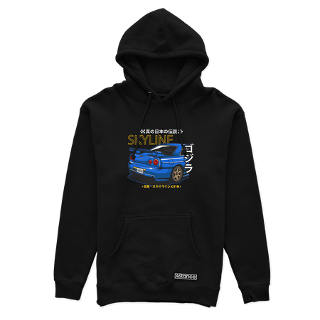 Schwarzer Kapuzenpullover NISSAN R34