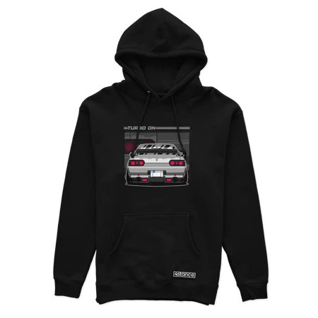 Schwarzer Kapuzenpullover NISSAN R34 TURBO