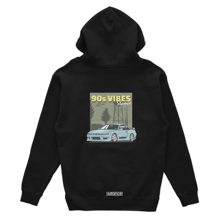 Schwarzer Kapuzenpullover NISSAN S14 90s VIBES