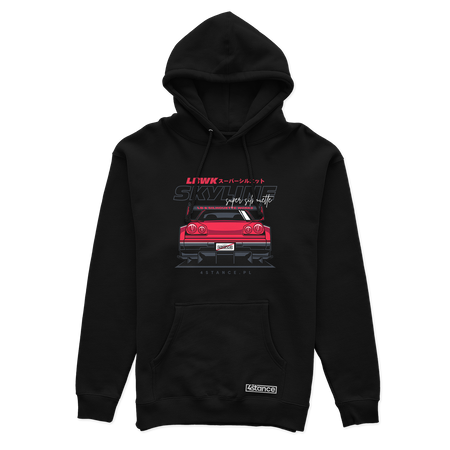 Schwarzer Kapuzenpullover NISSAN Skyline R34 LWBK