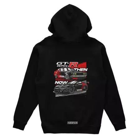 Schwarzer Kapuzenpullover Nissan Skyline GT-R ADVAN