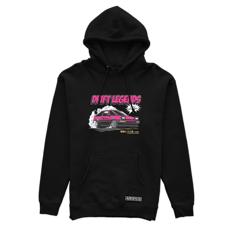 Schwarzer Kapuzenpullover TOYOTA AE86 PINK