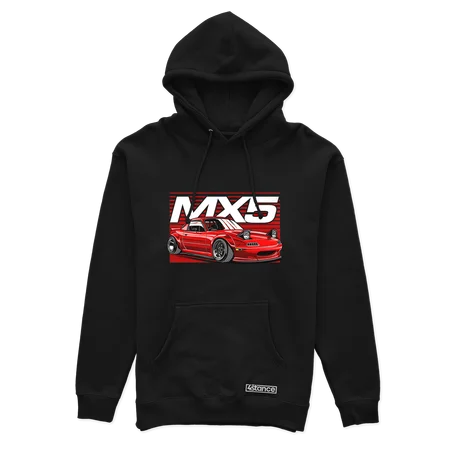 Schwarzer Mazda MX-5 Miata JDM Hoodie