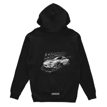 Schwarzer Mazda RX-7 LEGEND JDM Hoodie