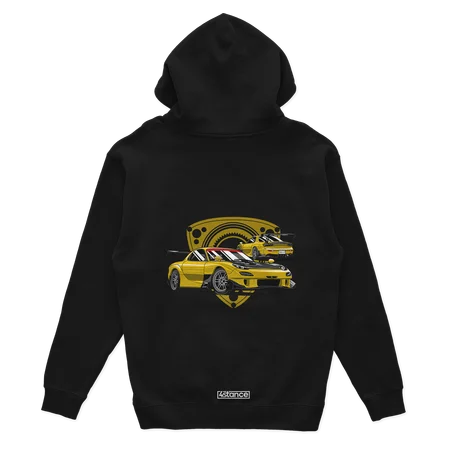 Schwarzer Mazda RX7 Rotary Hoodie