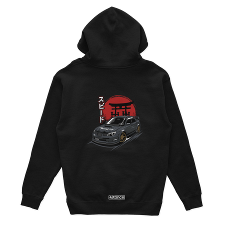 Schwarzer SUBARU IMPREZA HAWKEYE Hoodie