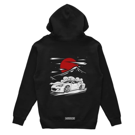 Schwarzer TOYOTA GT86 Downhill Kapuzenpullover