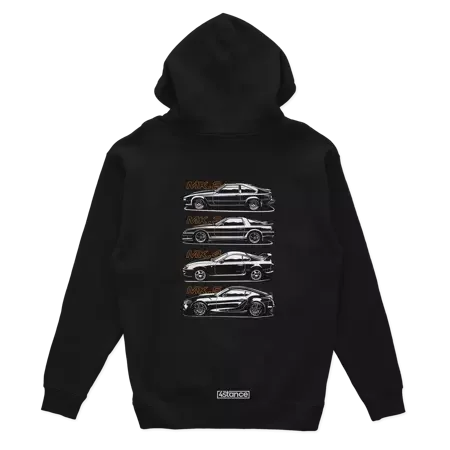 Schwarzer Toyota Supra History Hoodie