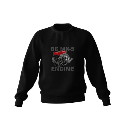 Schwarzes B6 MX5 Motor Sweatshirt