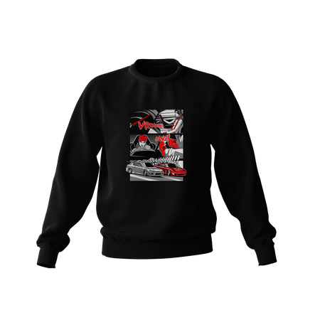 Schwarzes COMIC DRIFT Sweatshirt