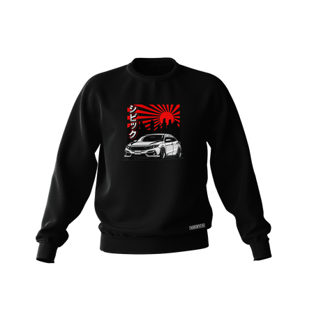 Schwarzes HONDA CIVIC FK8 Sweatshirt