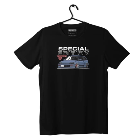 Schwarzes HONDA CIVIC IV SPECIAL 90er T-shirt