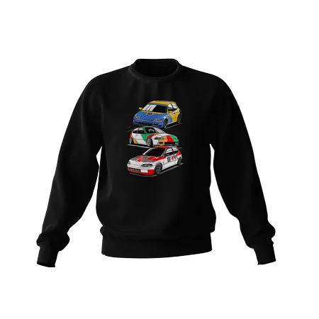 Schwarzes Honda Civic EG6 Legend Sweatshirt