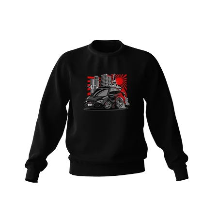 Schwarzes Honda Civic FK8 Sweatshirt