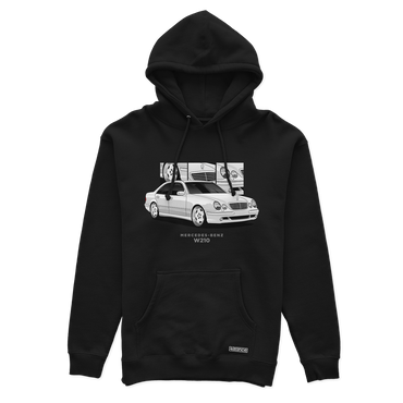 Schwarzes Kapuzen-Sweatshirt Mercedes-Benz W210 Limousine.