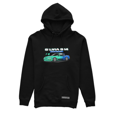 Schwarzes Kapuzensweatshirt NISSAN SILVIA S14 FALKEN