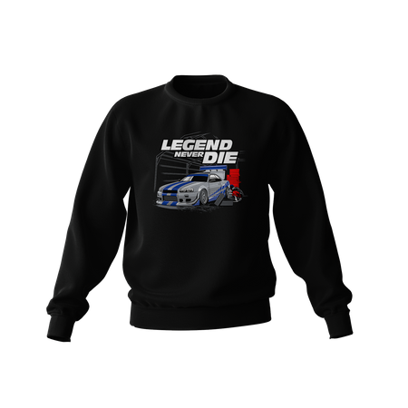 Schwarzes LEGEND NEVER DIE Sweatshirt