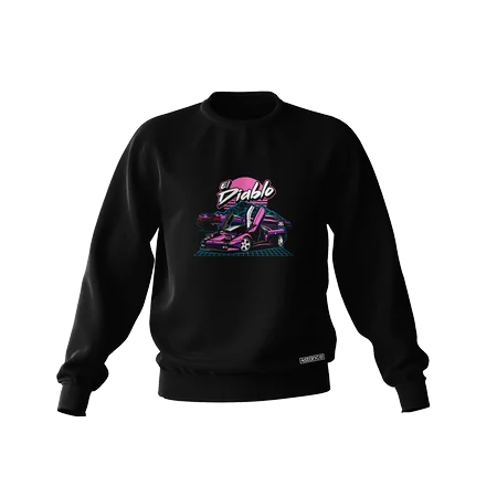 Schwarzes Lamborghini El Diablo Sweatshirt