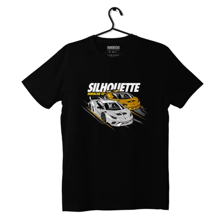 Schwarzes Lamborghini Silhouette Huracan GT T-shirt