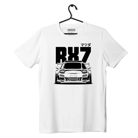 Schwarzes MAZDA RX-7 BW-T-Shirt