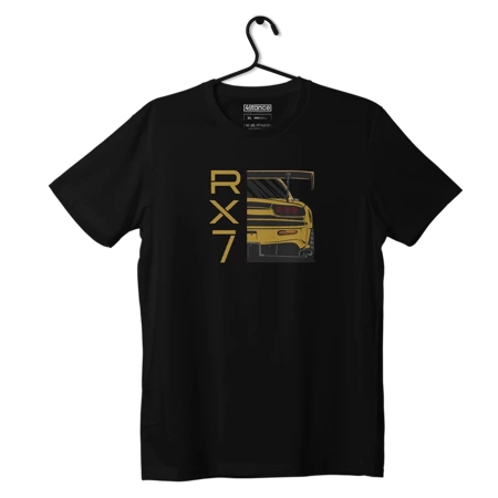 Schwarzes MAZDA RX-7 RX7 GELBES T-shirt