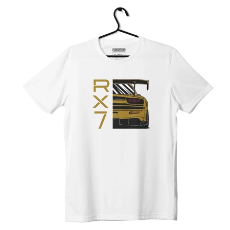 Schwarzes MAZDA RX-7 RX7 GELBES T-shirt