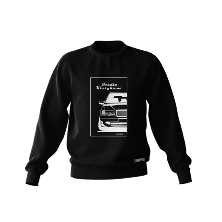 Schwarzes MERCEDES W202 Sweatshirt Ich fahre einen Klassiker