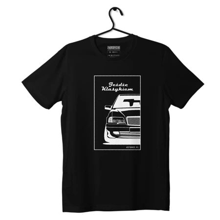 Schwarzes MERCEDES W202 T-shirt Ich fahre einen Klassiker