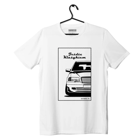 Schwarzes MERCEDES W202 T-shirt Ich fahre einen Klassiker