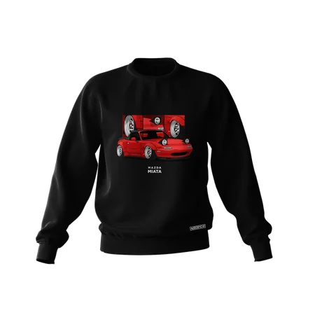 Schwarzes Mazda Miata Sweatshirt