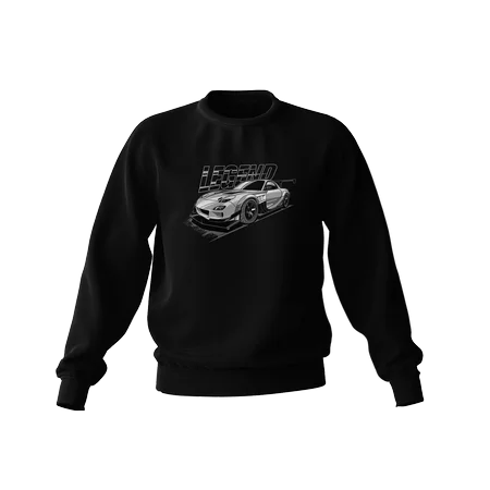 Schwarzes Mazda RX-7 LEGEND JDM Sweatshirt