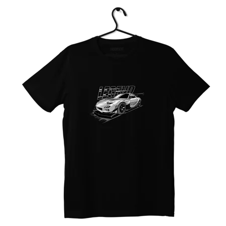 Schwarzes Mazda RX-7 LEGEND JDM-T-Shirt