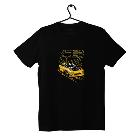 Schwarzes Mazda RX7 JDM-T-Shirt