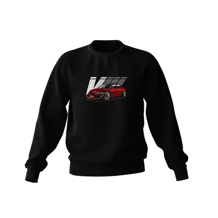 Schwarzes Mitsubishi Lancer EVO VIII Sweatshirt