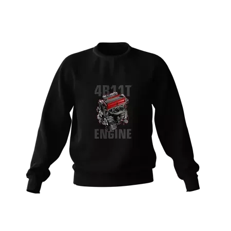 Schwarzes Motor-Sweatshirt 4B 11T EVO