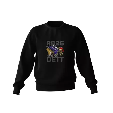 Schwarzes Motor-Sweatshirt RB26 DETT