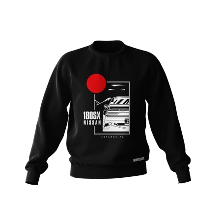 Schwarzes NISSAN 180SX JDM Sweatshirt