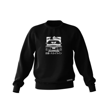 Schwarzes NISSAN R33 JAPAN Sweatshirt