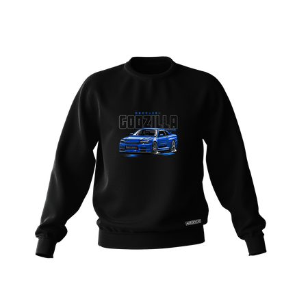 Schwarzes NISSAN R34 GODZILLA Sweatshirt