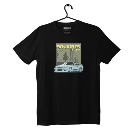 Schwarzes NISSAN S14 90s VIBES T-shirt