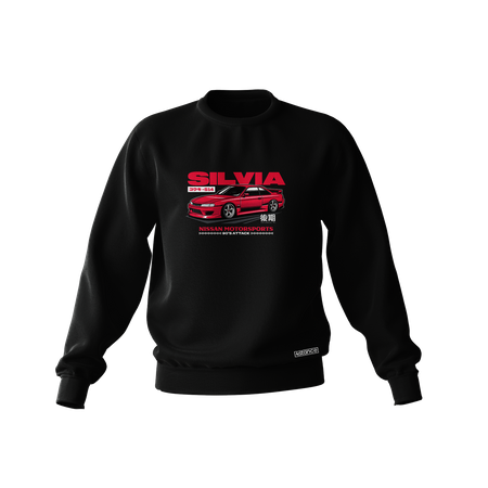 Schwarzes NISSAN SILVIA S14 WIDE BODY Sweatshirt