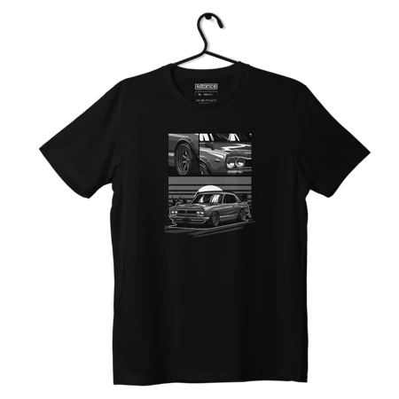 Schwarzes NISSAN SKYLINE C10 T-shirt