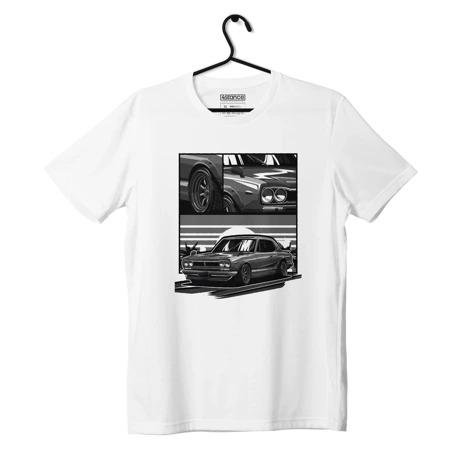 Schwarzes NISSAN SKYLINE C10 T-shirt