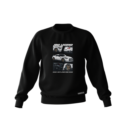 Schwarzes NISSAN SKYLINE R35 MANGA Sweatshirt